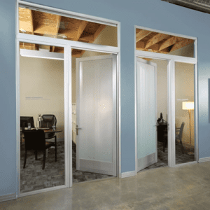 swinging glass doors