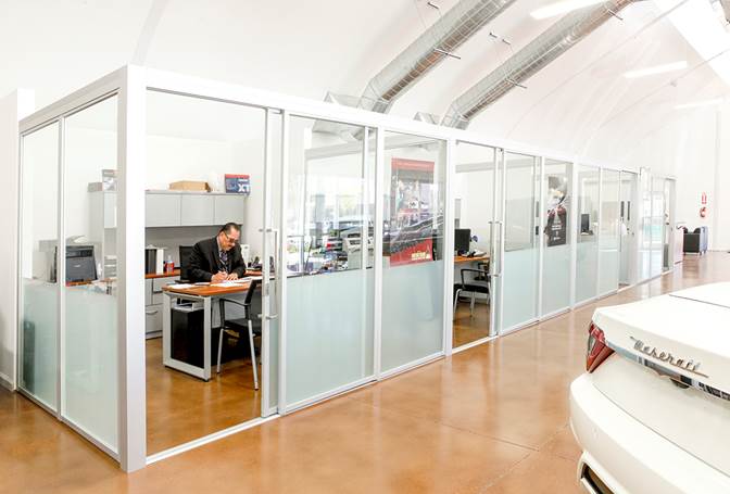 office cubicles glass partition walls enclosures